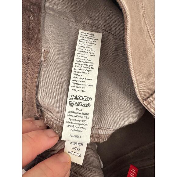 Spanx Pants Womens Small Brown Wide Leg Cropped High Rise Pull On Trousers - Picture 14 of 16